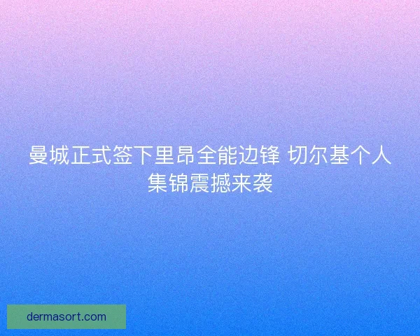 曼城正式签下里昂全能边锋 切尔基个人集锦震撼来袭 曼城正式签下里昂全能边锋 切尔基个人集锦震撼来袭